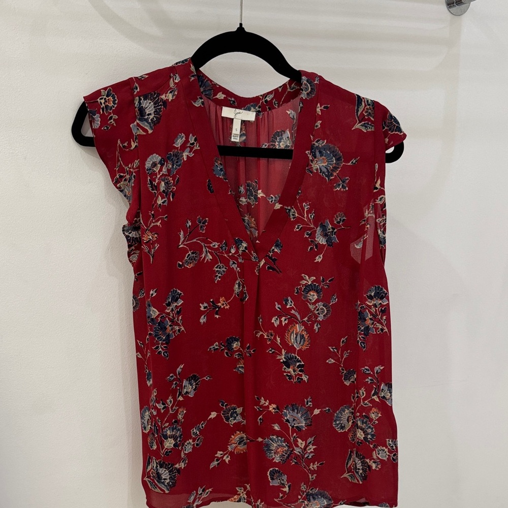Floral Red Women's Top JOIE
